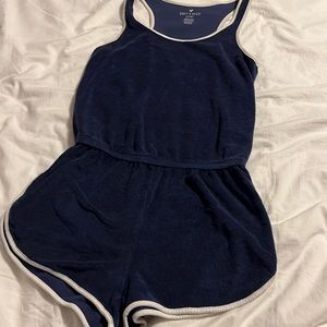 American eagle terry cloth romper